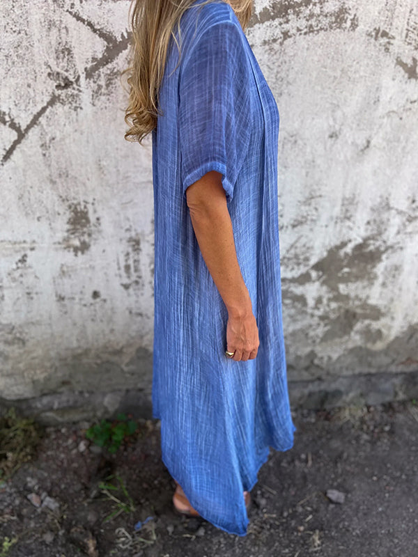 Eloise | Loose V-Neck Flowing Dress